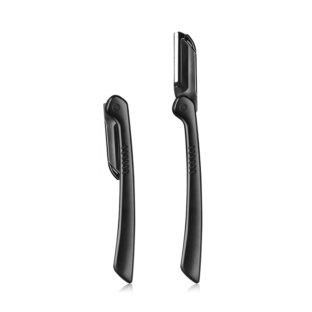 Portable Eyebrow Trimmer Foldable Hair Remover Set Women Face Razor Eyebrow Trimmers Blades Shaver Eyebrow tool 3