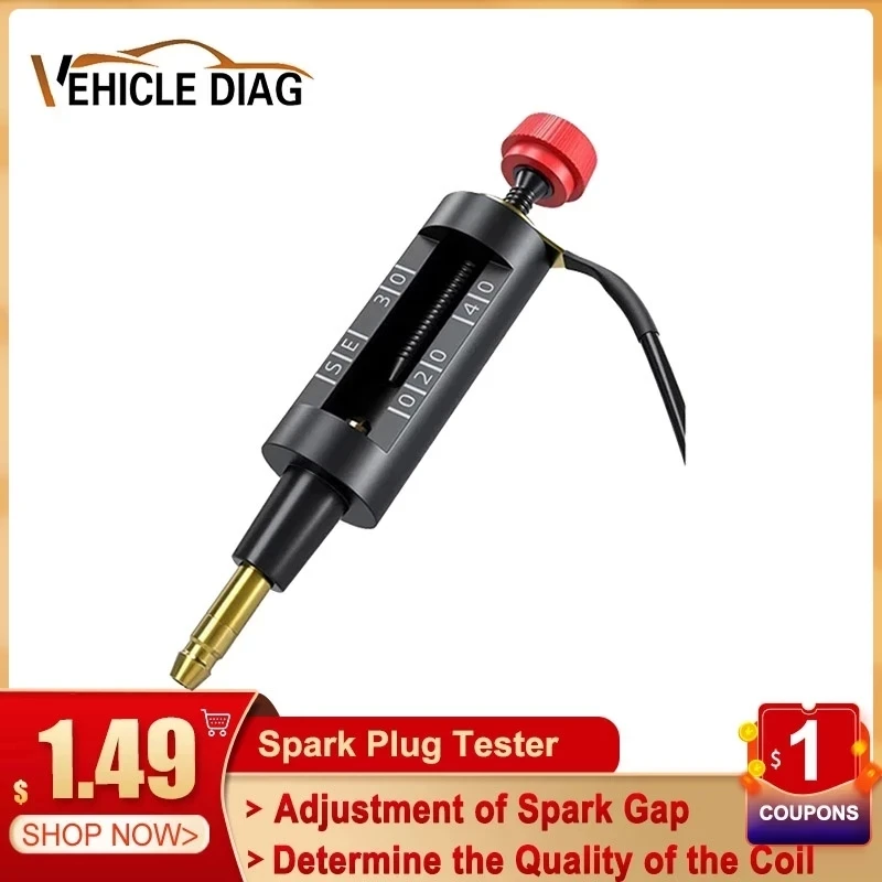 Spark Plug Tester Wrench Ignition System Coil Engine Tester Adjustable