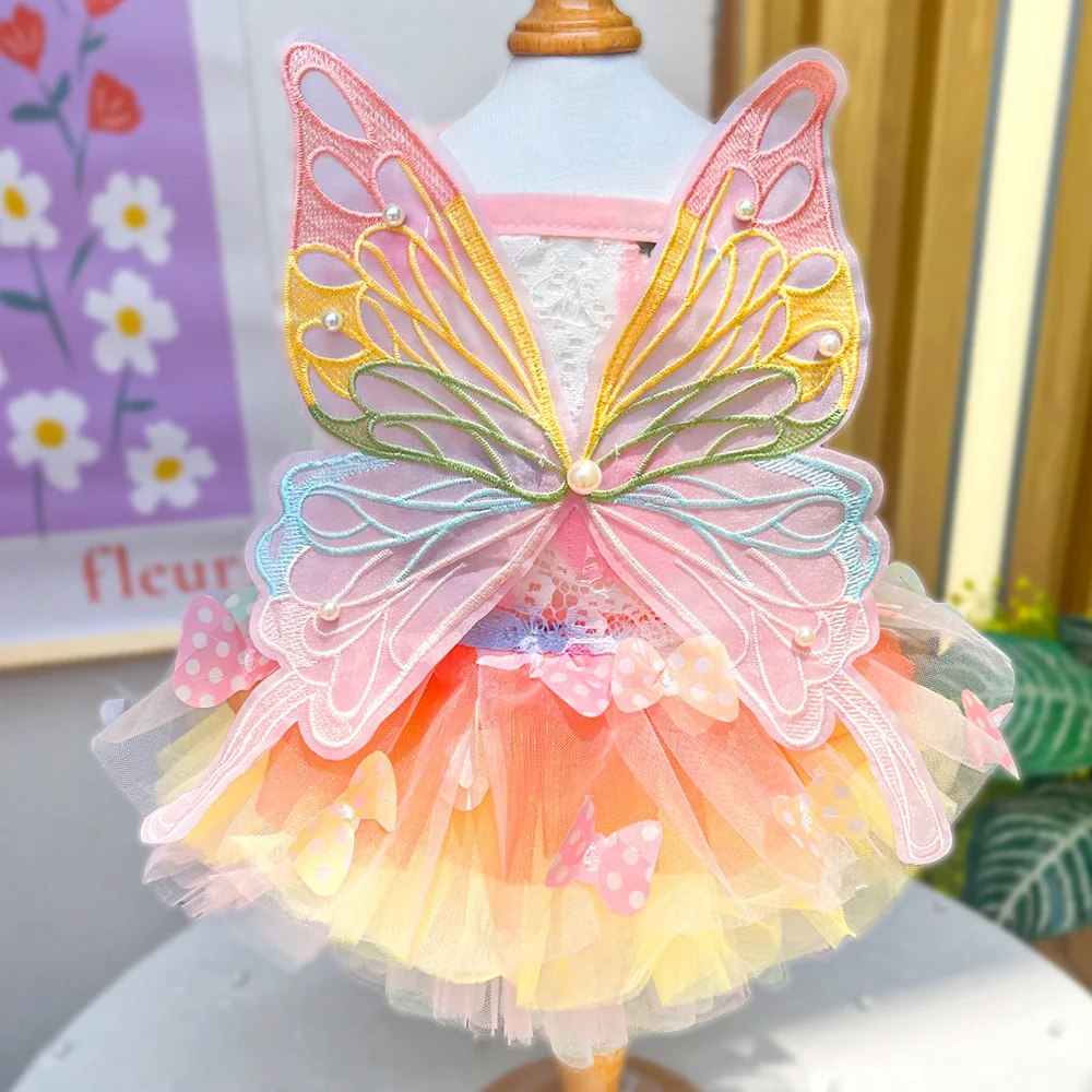 Pet Dress Summer Pet Princess Clothes for Dogs Cats