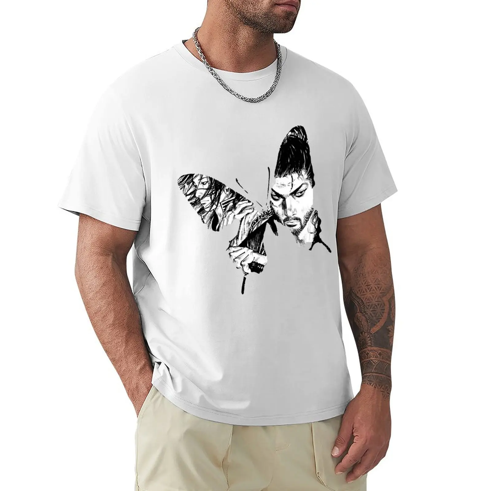 Per Uomo Donna Farfalla Sasaki Kojiro E Musashi Miyamoto - Vagabond 309 Musashi Vagabond Manga T-Shirt Anime T-Shirt Uomo