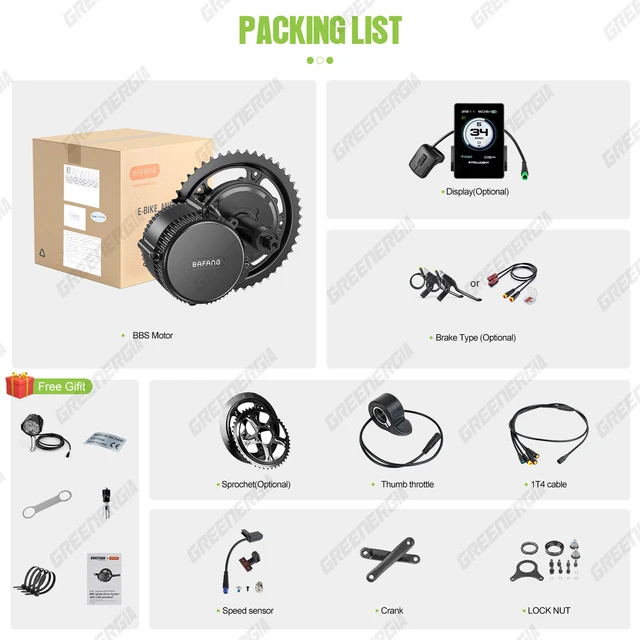 Bafang 750w 48v kit complet Mid Drive Motor 8fun BBS02