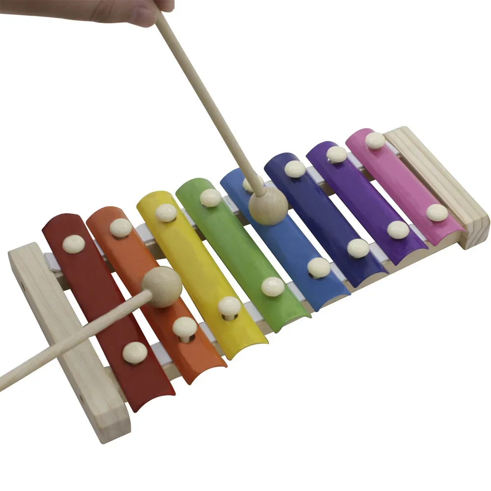 Toddler Music Instrument Toy Wooden Frame Xylophone Children Kids Toys Baby Funny Early Educational Gifts With 2 Mallets xylophone toys