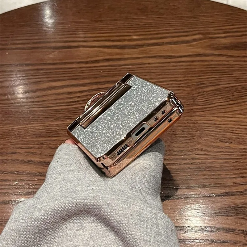 Glitter Gradient Diamond Plating Ring Holder Bling Shockproof Case