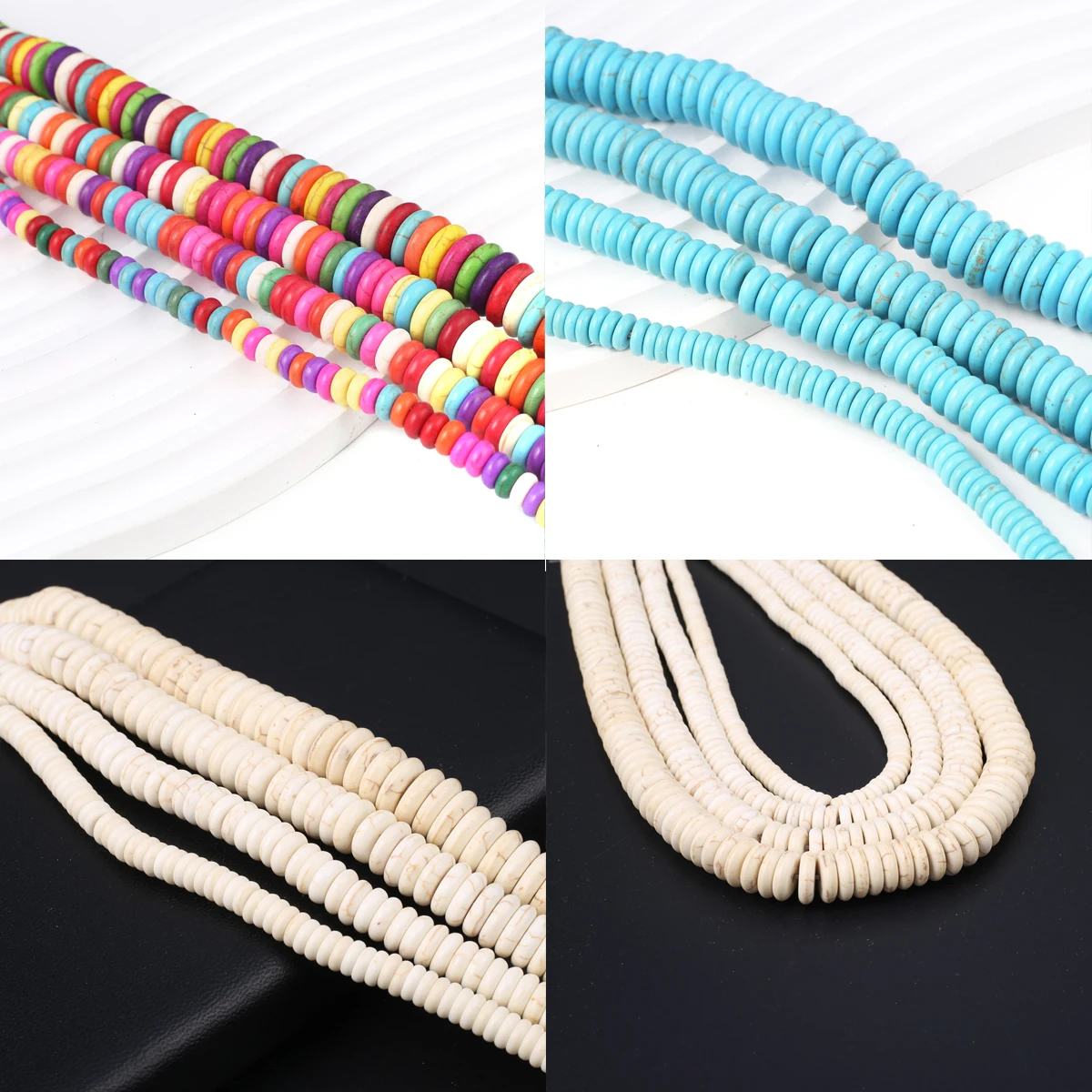 

Buckle Shaped Loose Spacing Beads Synthetic Turquoise Beads Jewelry Making DIY Necklaces Bracelets Accessories Charm Gift