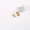 2pcs Stainless Steel Smooth Round Ear Clips Cuff Earrings for Women Ear Bone Earrings Clip On Cartilage Waterproof 4
