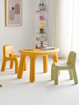 Tavolo e sedia nordici per ragazza, mobili in plastica, scrittura scolastica, piccola scrivania, creativa, per soggiorno, studio, studenti, personalizzato