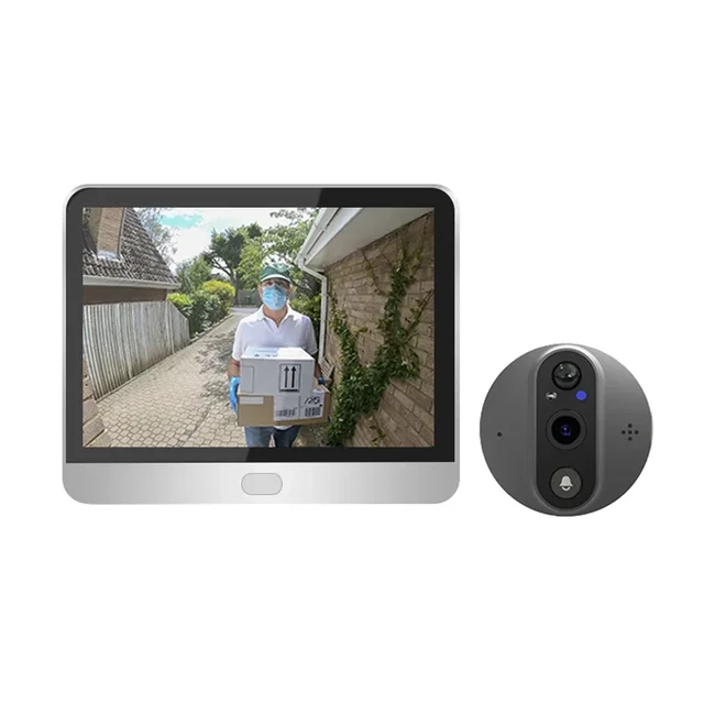 Smart Peephole Camera 4.3 IPS Screen Wireless Digital Door Bell PIR Motion Detection for Home Security Accessories 4