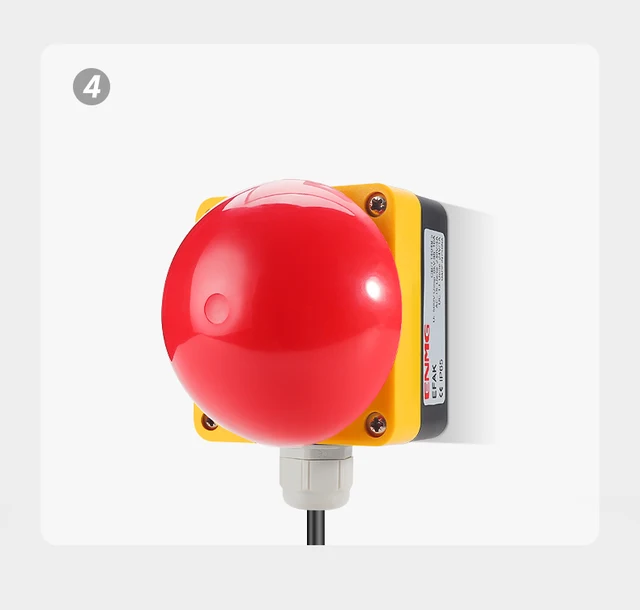 Palm Emergency Stop Switch, Red/yellow, 1NO+1NC, Maintained