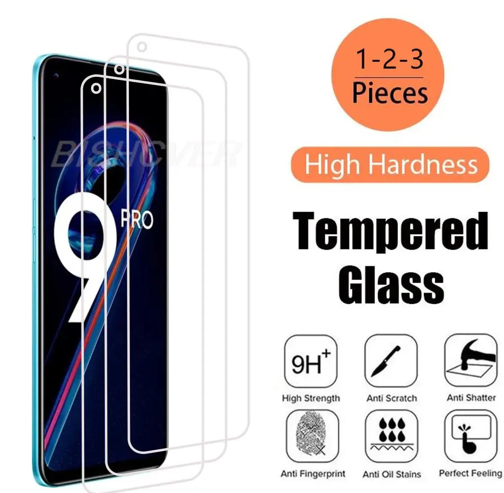 

Защитное стекло для Realme 9 Pro 8 7 Pro 9i 8i 8S 7i Global, закаленное стекло для Realme 6 5 Pro 6i 5i 6S, Защитное стекло для экрана