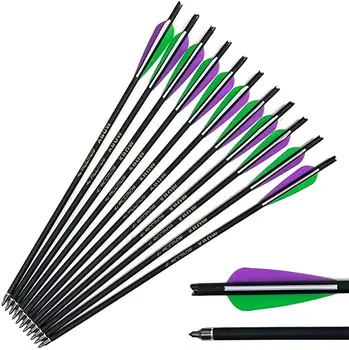 12-Pack Carbon Crossbow Arrows 1