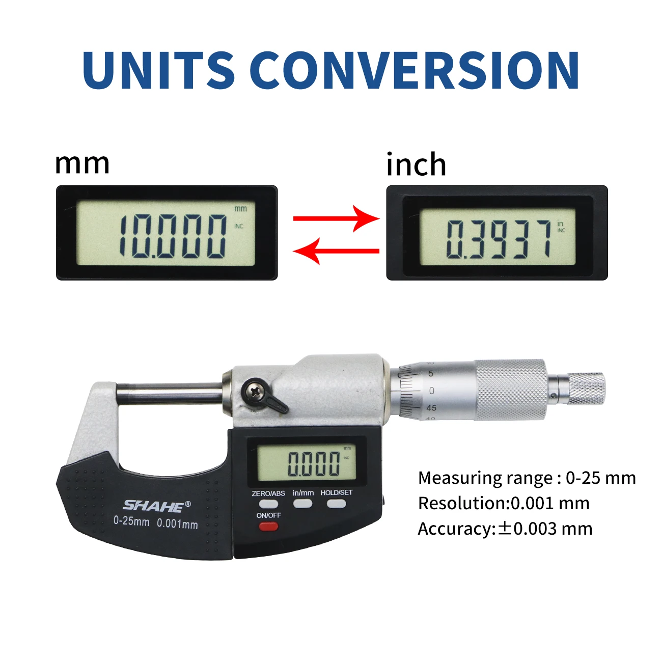 Schuifmaat, koperlegering hoge precisie buiten micrometer diktemeter, 0
