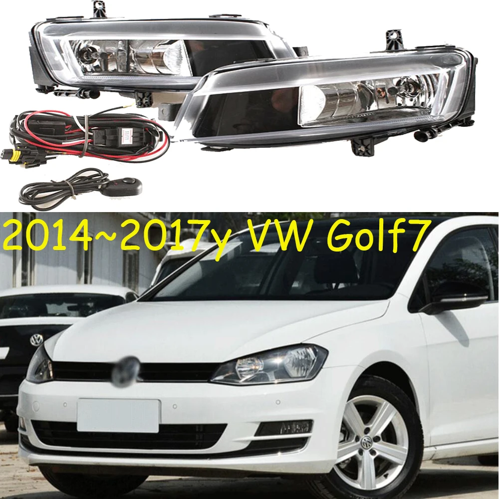 

Передсветильник фары для автомобильного бампера Volkswagen Golf7, противотуманные фары 2014 ~ 2017y, галогенная лампа 4300K, проволока Hanress, фары для Golf7, противотуманные фары