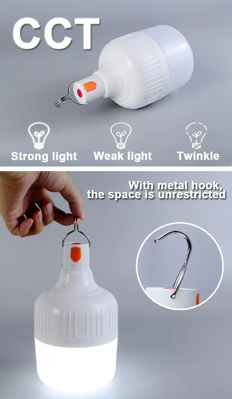 Portable LED Camping Lantern Rechargeable 60W/80W/100W/200W Lamp Bulb S8676870fb9ed450ca94ddaa4c9dd1b10Q