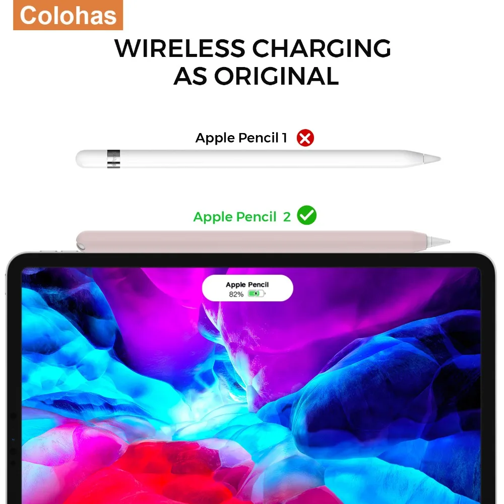 Фото Ручка-карандаш для Apple Pencil 2, портативный сенсорный чехол для планшета Apple 2-го поколения, мягкий силиконовый защитный чехол №2