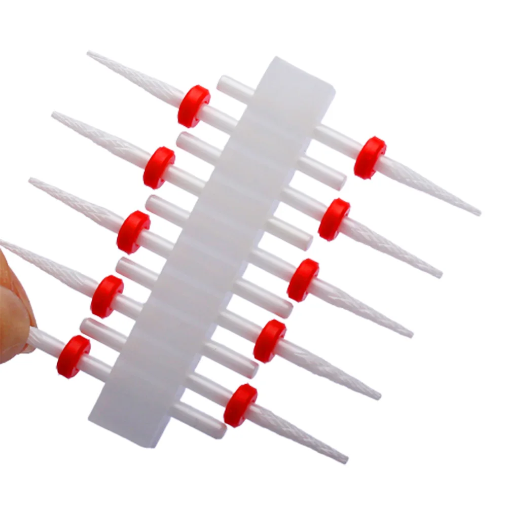 10pc/Set Carbide Tungsten Nail Drill Bits Ceramic Manicure Drill for Milling Cutter Nail Files Gel Polish Remove Accessories 5