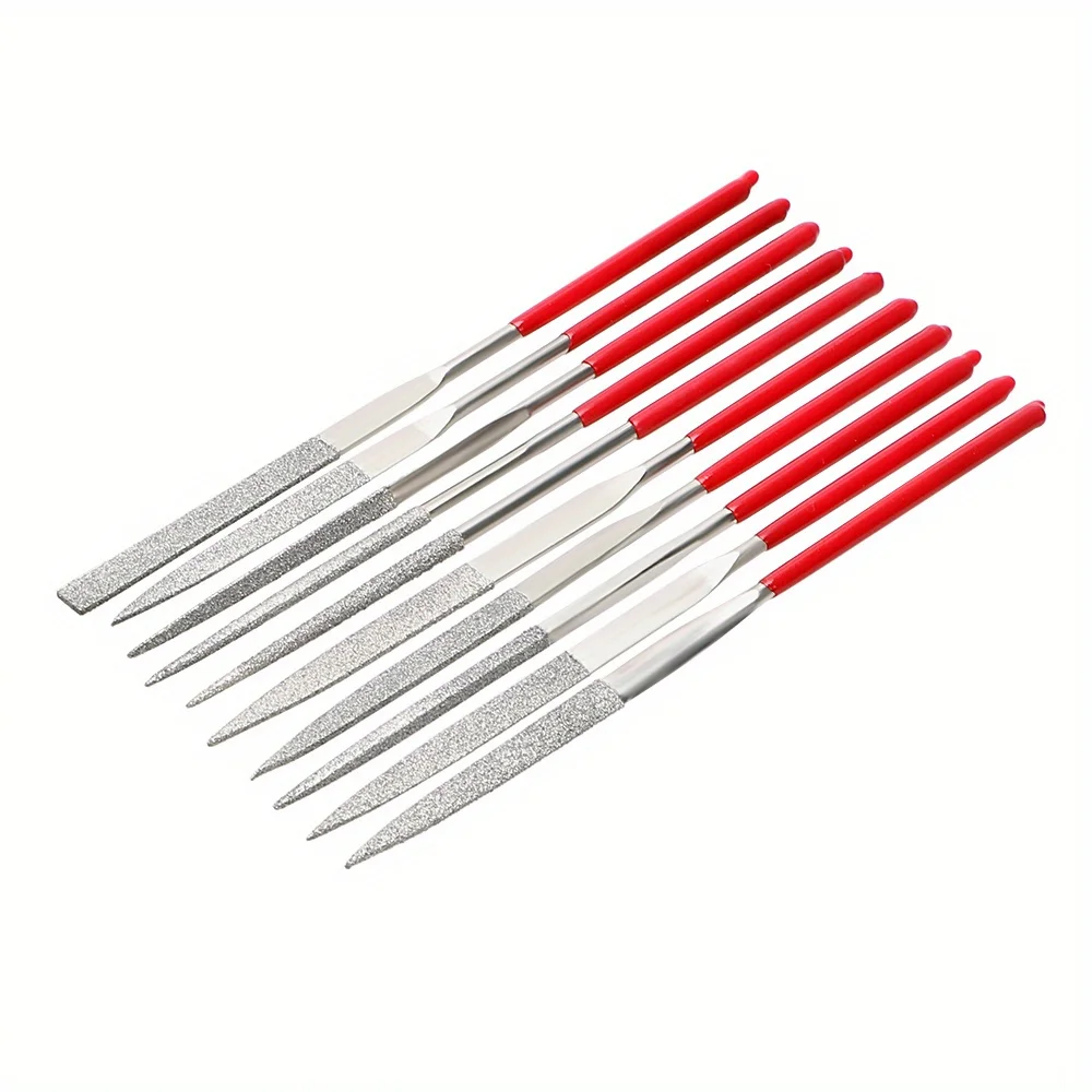 Needle File Set 10Pcs Diamond Needle File Set Jewelry Metal Wood Ceramic Glass Stone Craft Sharping Working Hand Carving Tool