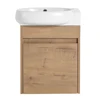16'' Bathroom Vanity with Sink Combo Wall Mounted Small Bathroom Vanity with Floating Cabinet Chrome Faucet Bathroom Basin 3