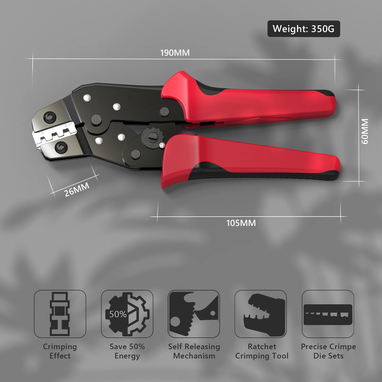 Crimping Tool Set Cable Ratchet Crimping Plier with Interchangeable