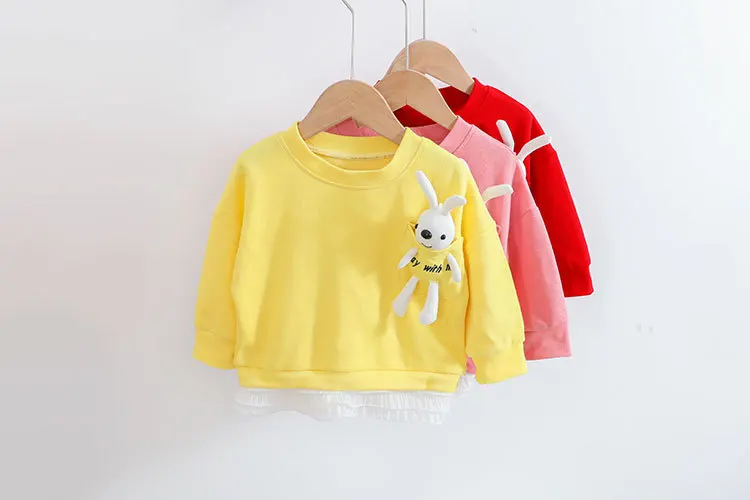 Fashion Toddler Girls Autumn Clothing Sets Baby Girls Clothing Sets Kids Sports Cartoon Sweatshirts Pants 2 Piece Suits