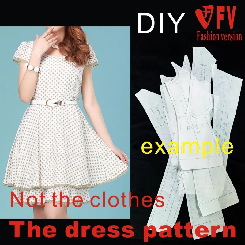 The dress Dresses Sewing Pattern cutting drawing BLQ-20