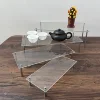 Acrylic Display Risers Stand Organizer, Clear Acrylic Shelf Riser Compatible With Perfume,Doll, Cake,Figure Display Decoration 1
