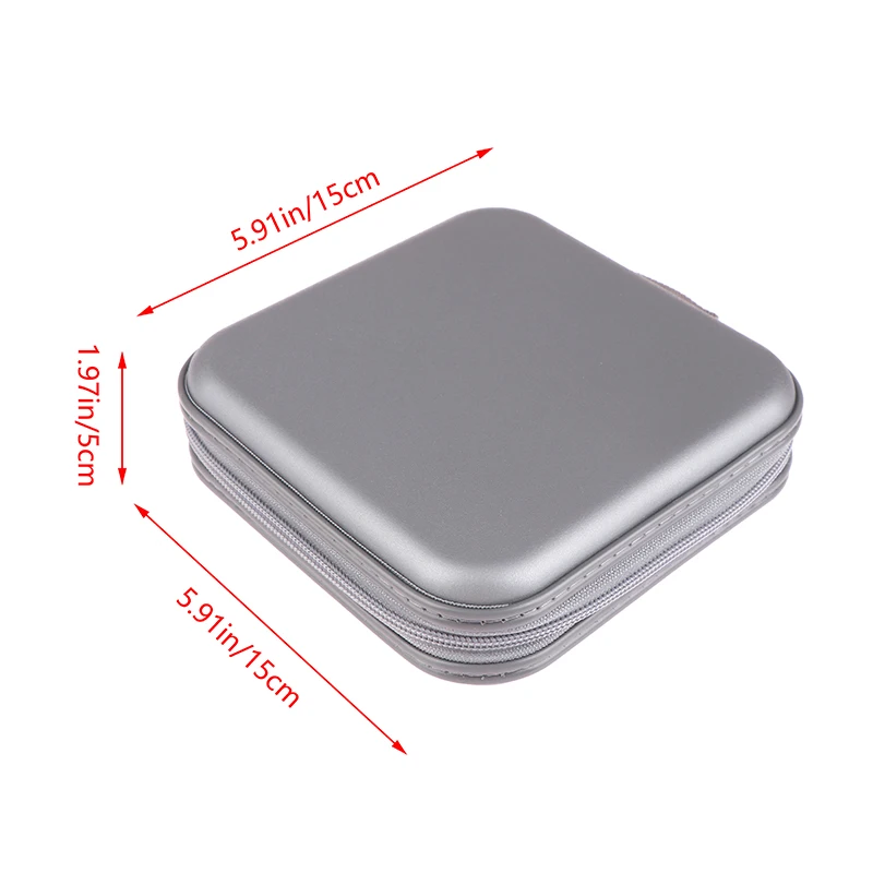 1Pc CD Case Portable Waterproof Compression cd dvd storage bag cd dvd storage case 40 Disc Capacity Home Office And Car Storage Packing Box