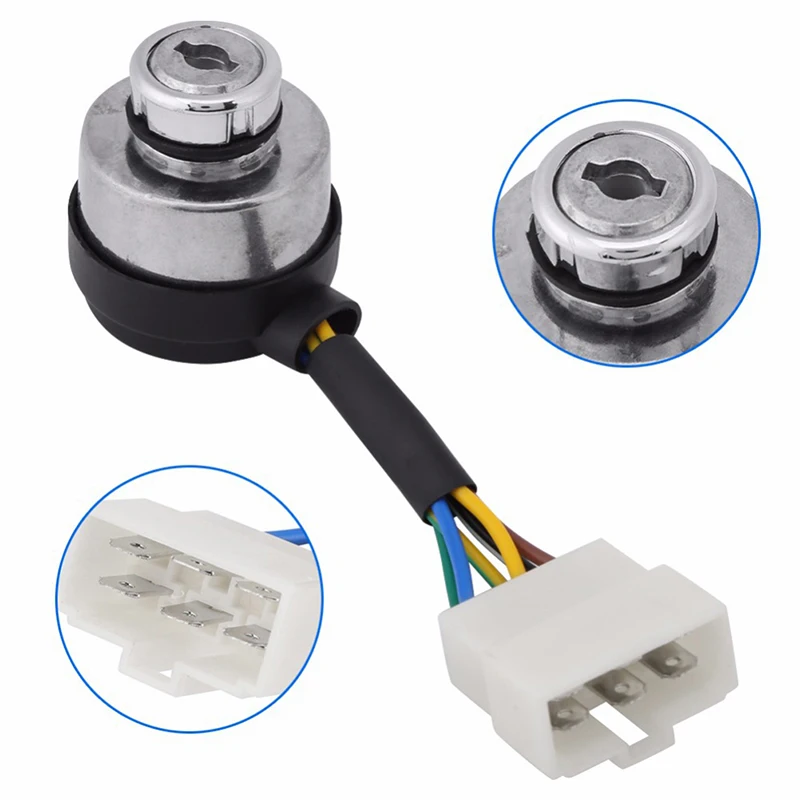 Description Picture 4 of item4/6 Wire Way Gasoline Generator Ignition Start Key Lock Combination Switch For 2-3KW 168F and 5-8kw 188F Generator Accessories