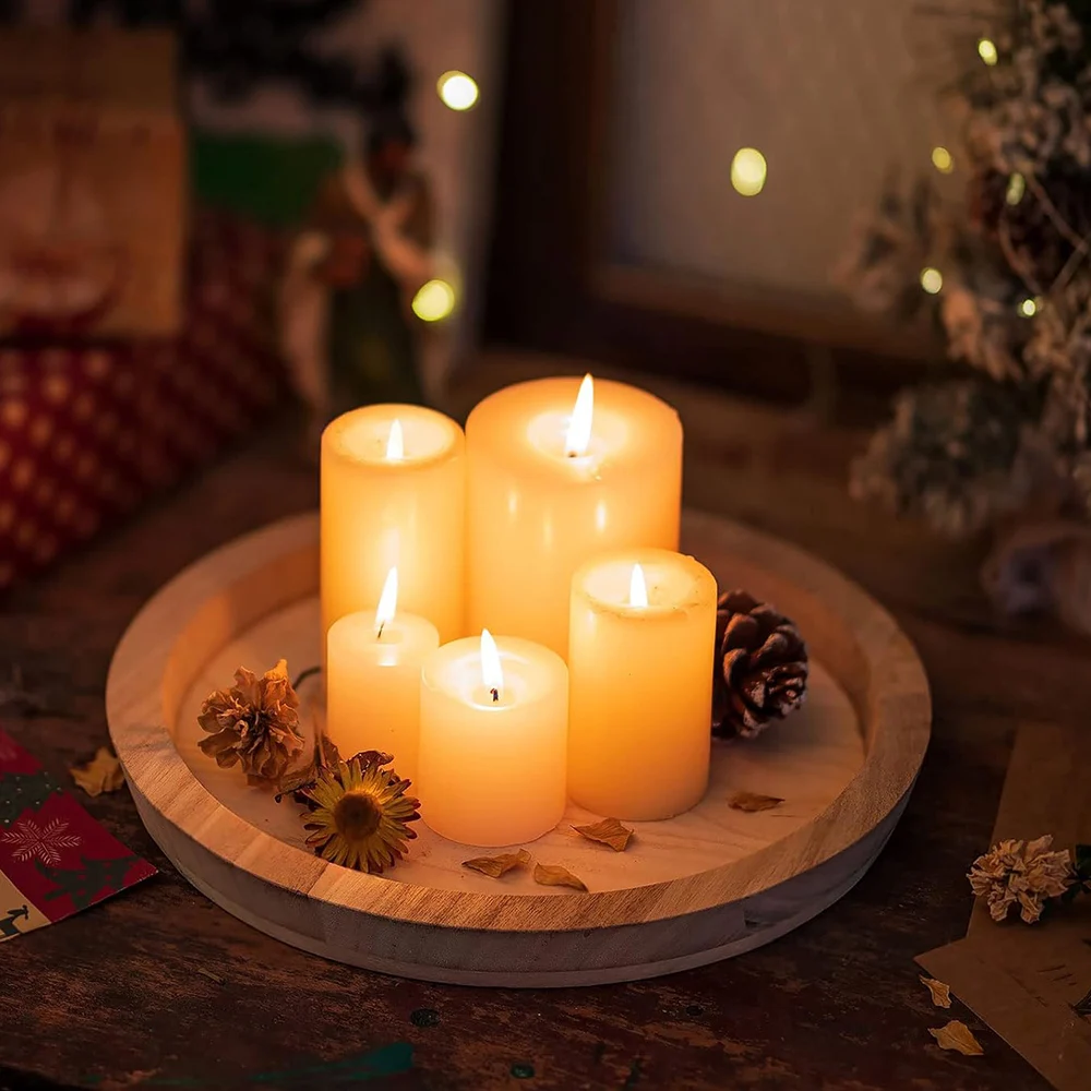 Halloween Wooden Craft Trays DIY Serving Tray Centerpiece Candle Holder Trays Christmas Crafts Art Home Decor 6
