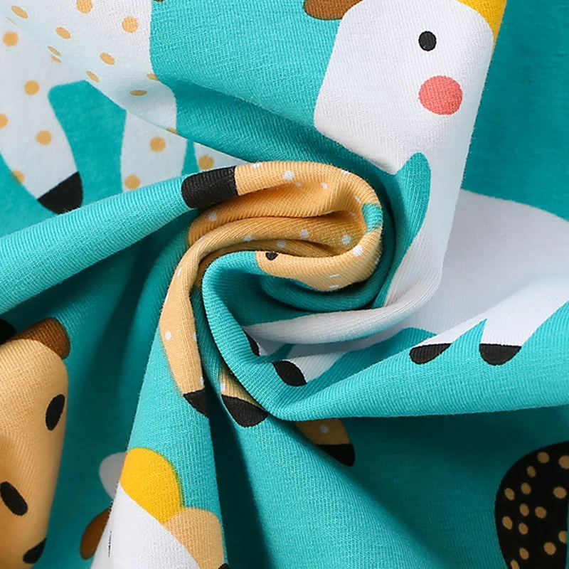 2025 New Autumn Spring Baby Girls Long Sleeves Cartoon Unicorn Dress Cotton Casual Clothes for Kids 2-7 years