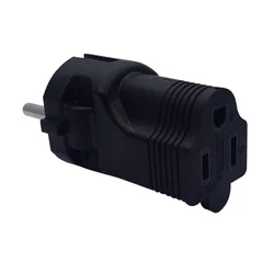 Black Universal EU to US Travel Power Adapter Plug - EU Plug (EU4.8 - US515R)