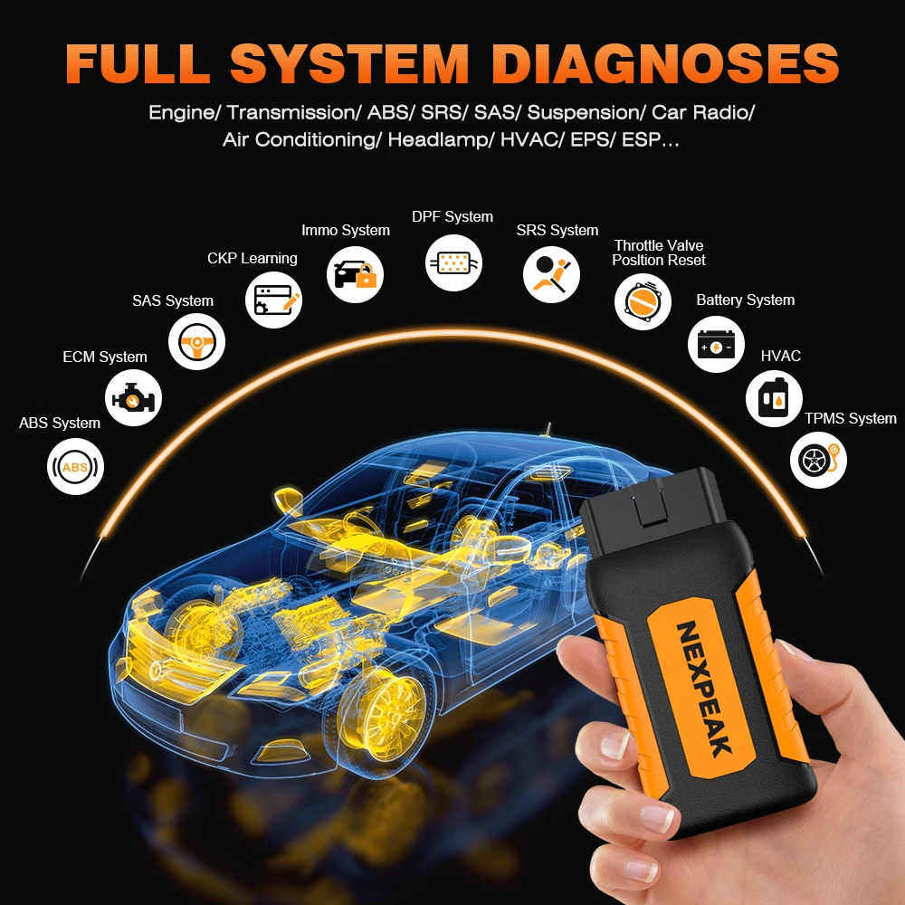 Nexpeak-車のコードリーダー,プロの自動車スキャナー,OBD2オイル Nexpeak-車のコードリーダー,プロの自動車スキャナー,OBD2オイル