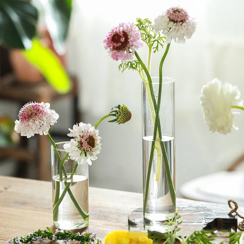 6.5x6/8/10/15/18cm Glass Cylinder Vases For Wedding Centerpieces Cylinder Vase Floating Candle Holders For Tealight Home Decor 3