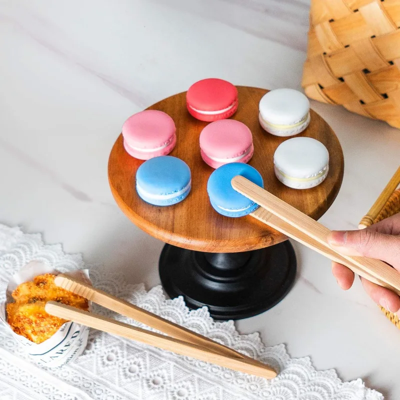 2pcs Wooden Tea Clip Utensils Toaster Toast Bread Food Tongs for Kitchen Accessories Bamboo Clip for Tea Filter Wooden Tongs