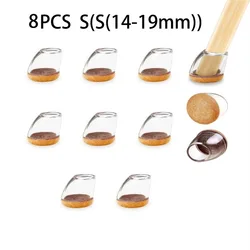 8 - Pack Silicone Chair Leg Protectors - Flexible Floor - Saving Foot Covers (S)