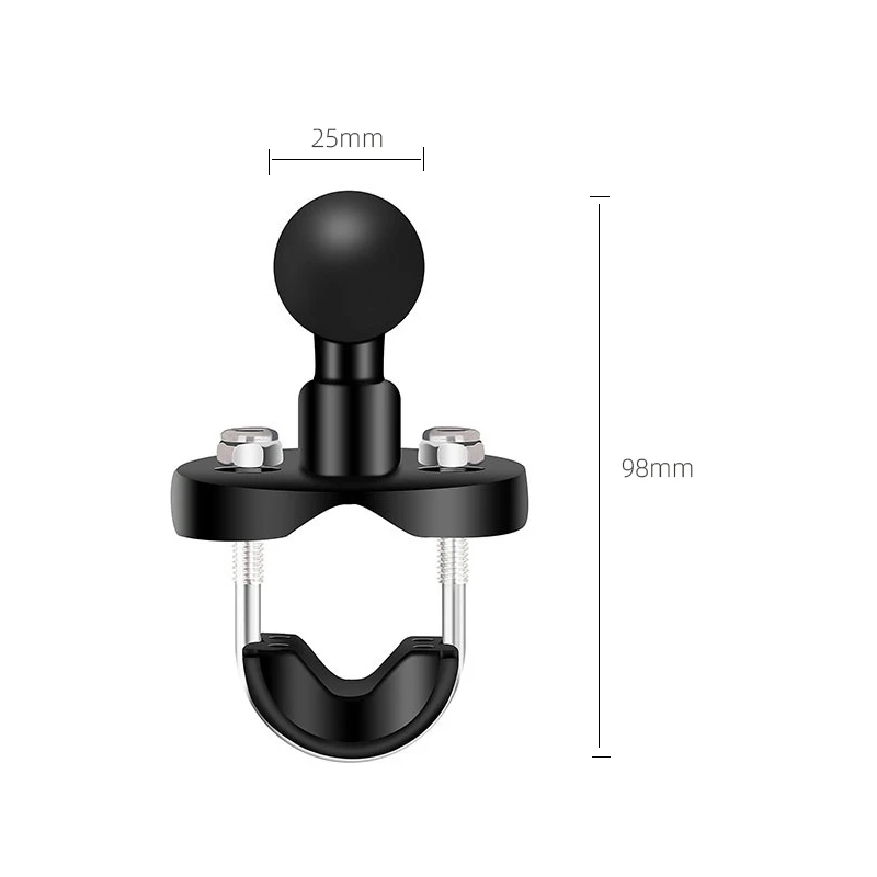 1 Inch Ball Head Mount Adapter Motorcycle Bicycle Handlebar Clip Rearview Mirror Bracket for GoPro 10 9 8 Camera MTB Mounts