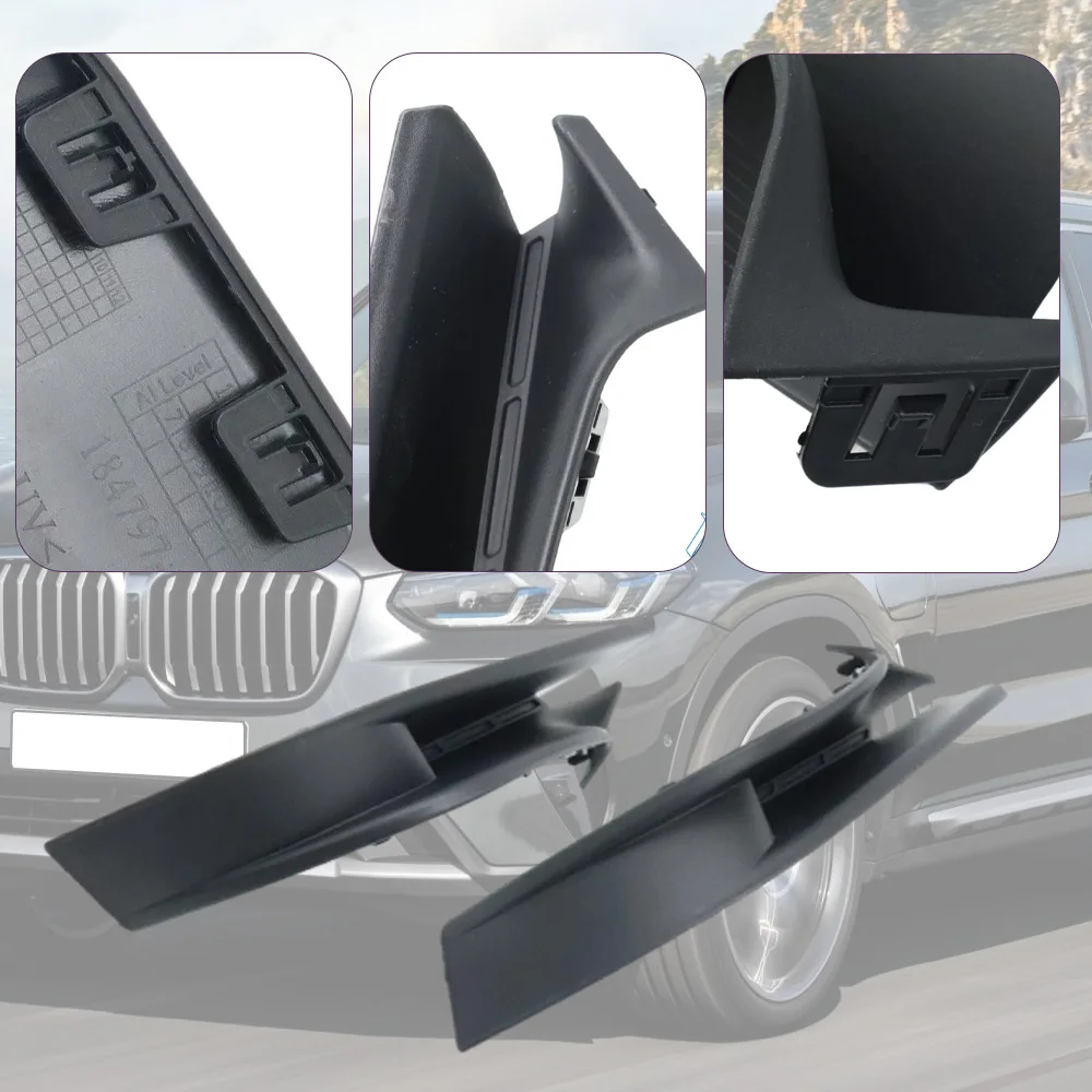 BMW X3 X4 G01 G02 2018 2019 2020 2021용 프론트 범퍼 그릴 트림 브래킷 2개 51118070393 51118070394