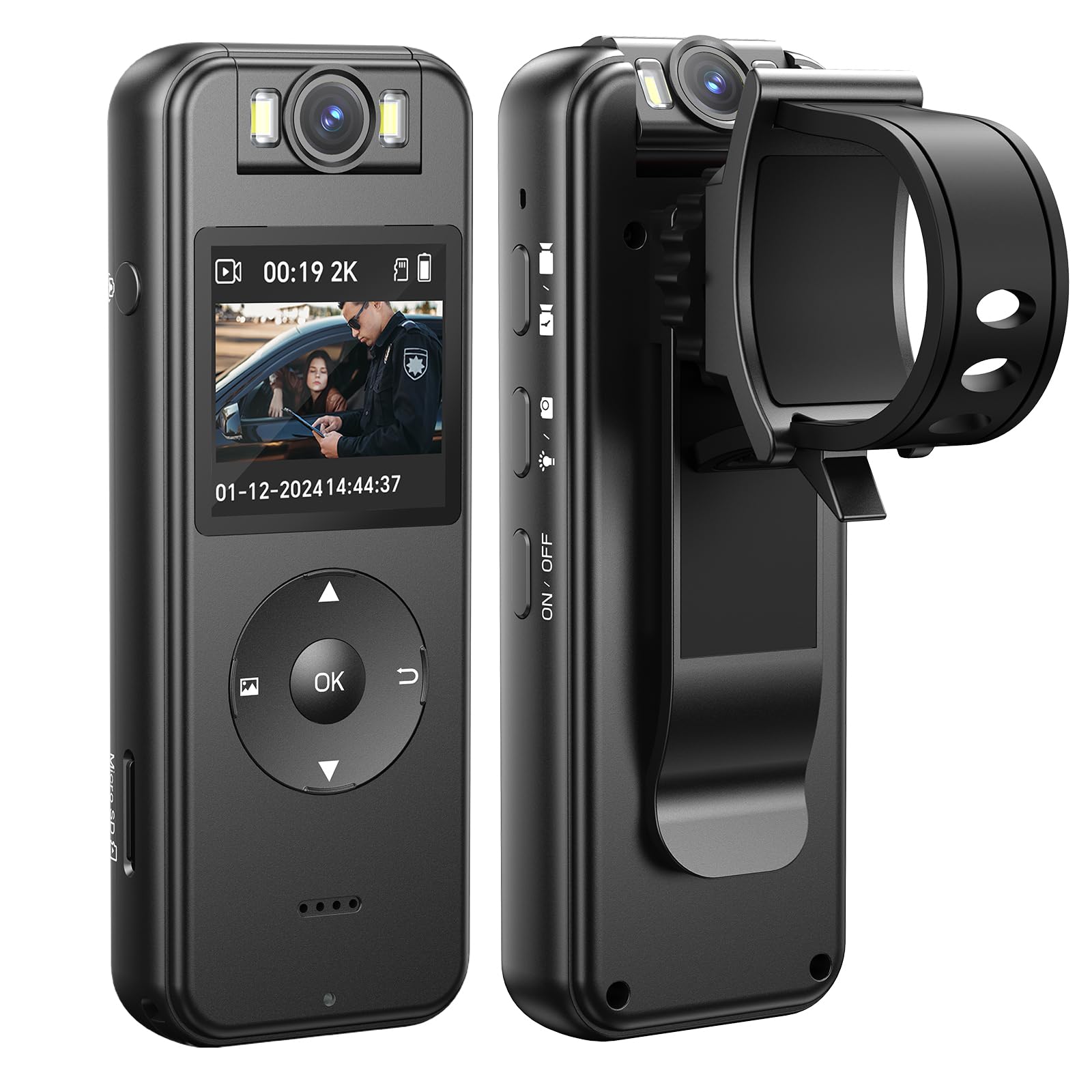 BOBLOV A27 2K Mini Camera WiFi Body Worn Camera Video Recording Small Camcorders 180Â°Rotatable Lens Mirco Bodycam for Bicycling