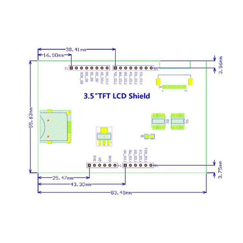 3.5 ġ TFT LCD ÷ Arduino UNO R3 mega2560 ȣȯǴ 320X480 ÷ ũ 