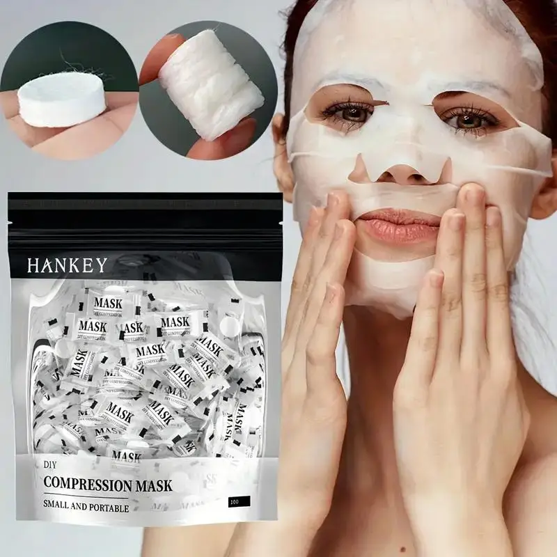 100PCS Portable Disposable Compressed Facial Mask – Non-Woven Cotton