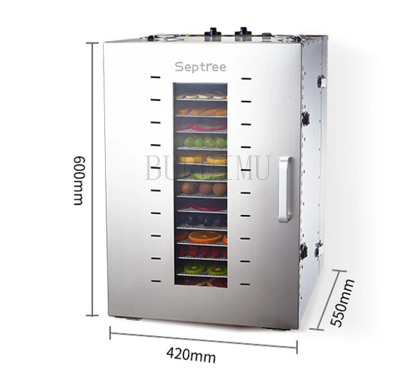 Description Picture 6 of itemFood Dehydrator Vegetable Fruit Dryer 16-layers Stainless Steel Commercial Food Drying Machine Pet Food Mushroom