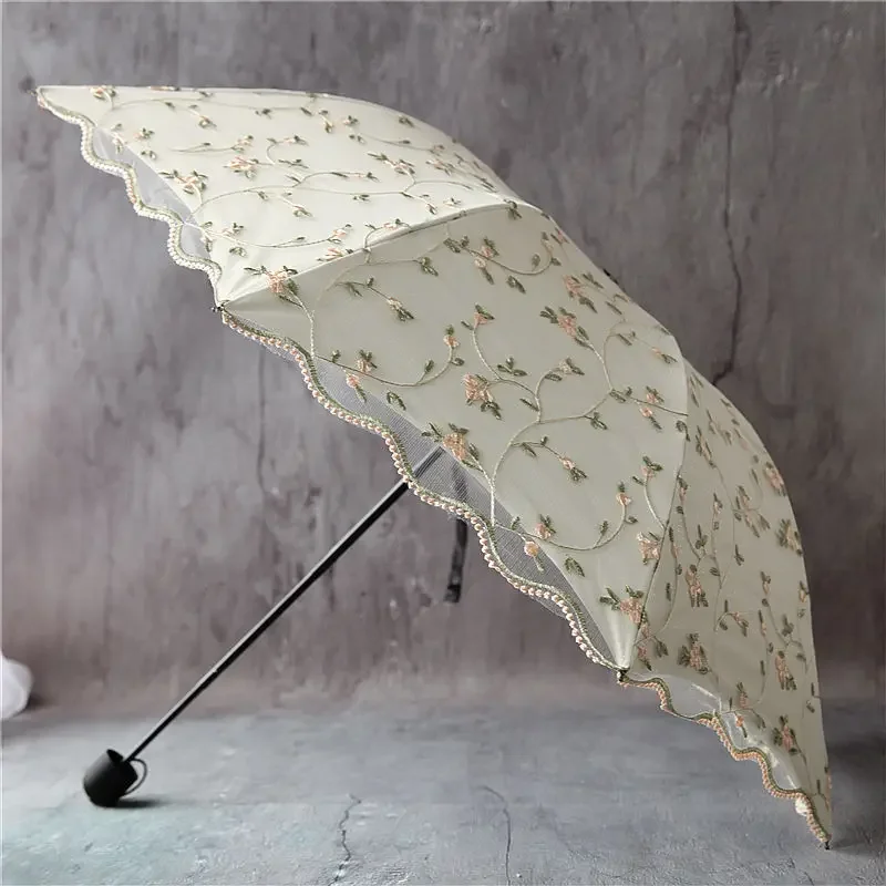 Senya Vintage Windproof Umbrella - Automatic Open/Close Folding Sun & Rain Protection