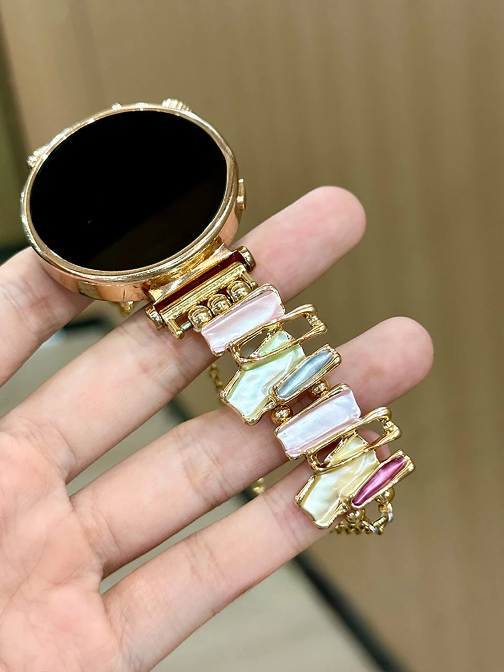 Luxury Rainbow Diamonds Band: Women's Jewelry Metal Wrist Bracelet Strap