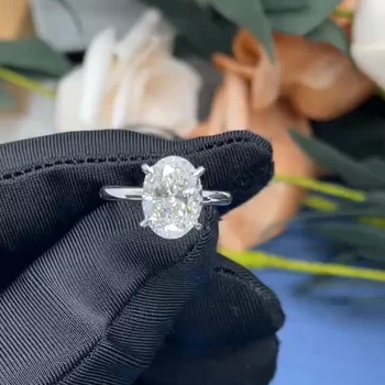 IGI Certified 23CT Oval IGI Certified Lab Diamond RingCT Hidden Halo Ring 2