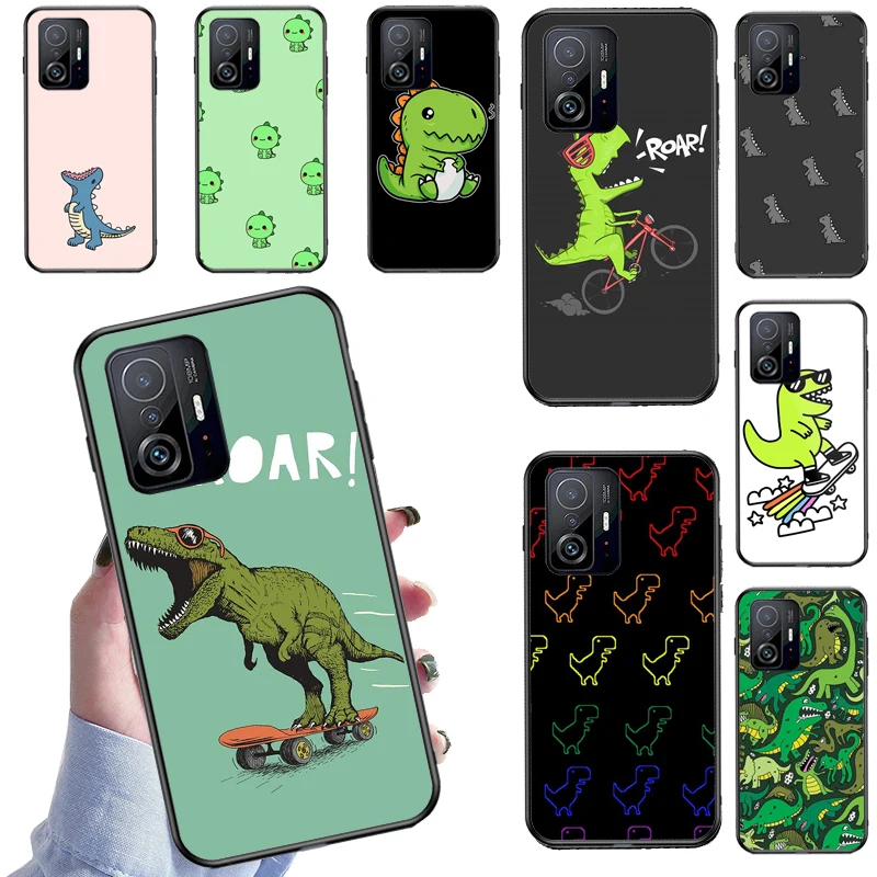 Fun Dinosaur Pattern Dino Per Xiaomi Mi 11 Lite 9T 10T 11T Pro Custodia Per Poco X3 Pro M3 M4 Pro X3 Gt F3 Cover Coque