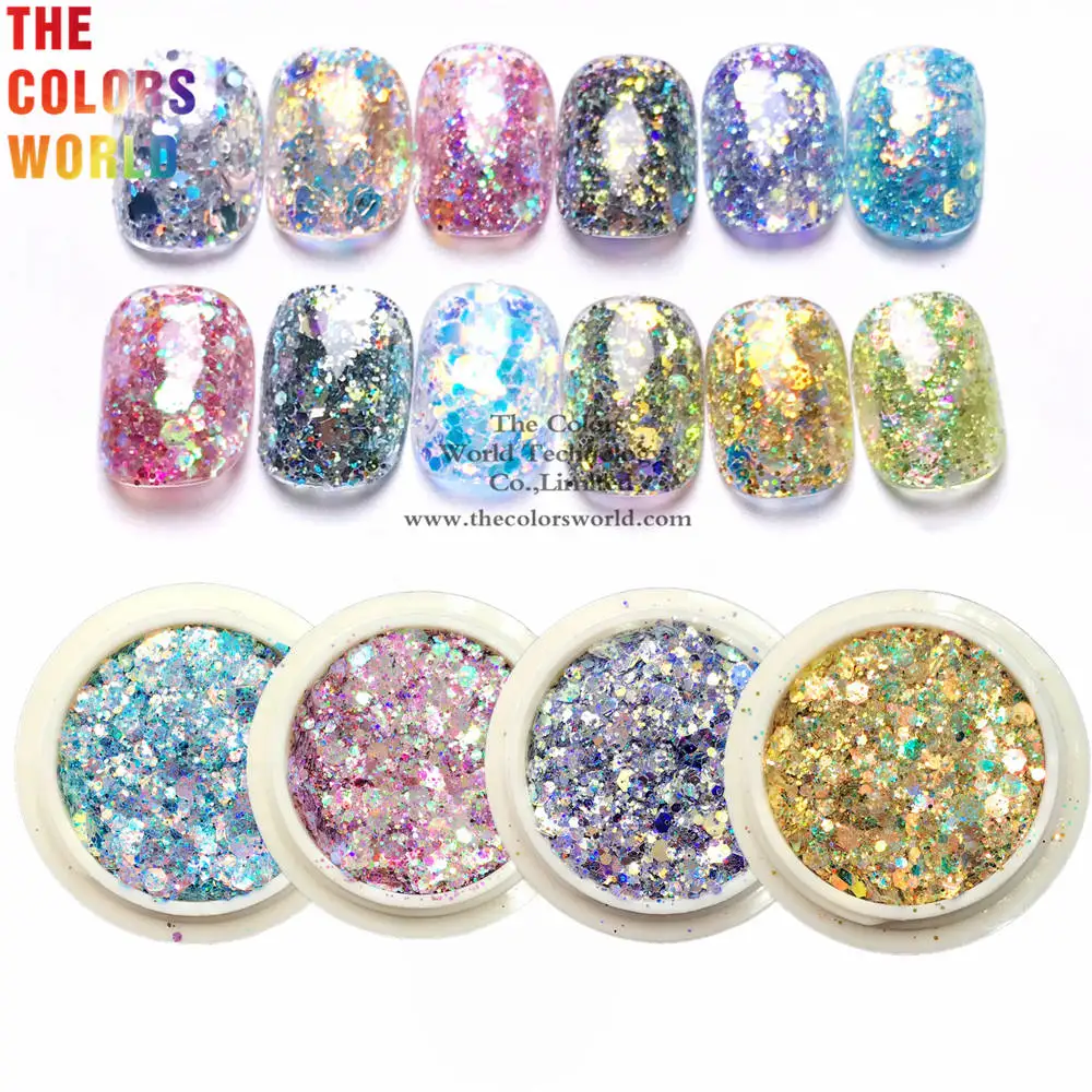 

TCT-330 Hexagon Chunky Iridescent Rainbow Nail Glitter Nail Art Decoration Body Art Face Paint Tattoo Tumblers Craft Accessoires