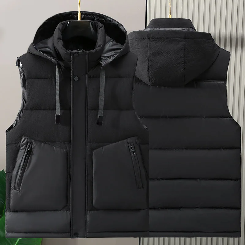 Plus Size 145kg Autumn Winter 8XL Large Size Vests 7XL 6XL Loose Sleeveless Jackets 3