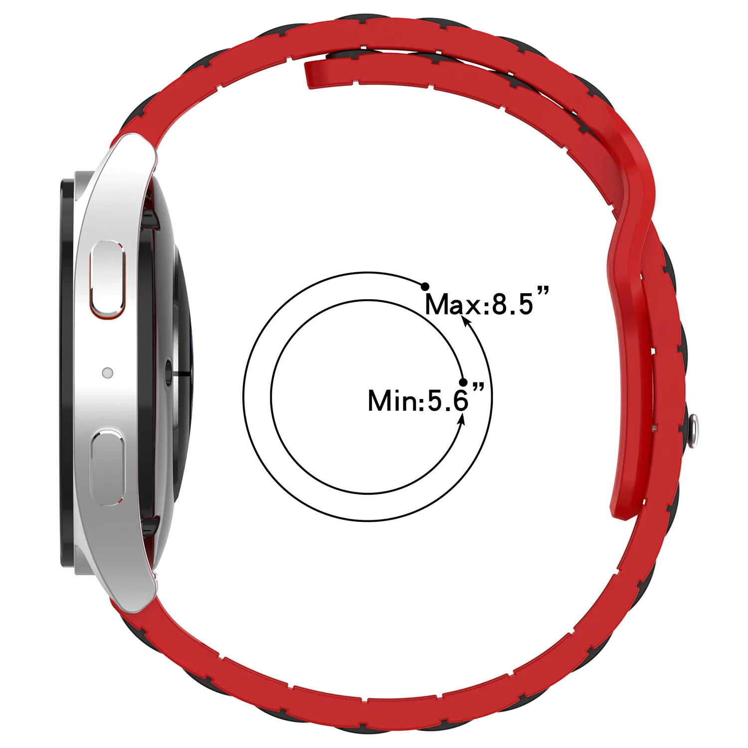 22mm Sports Silicone Strap for Smartwatches - Durable and Comfortable Wristband