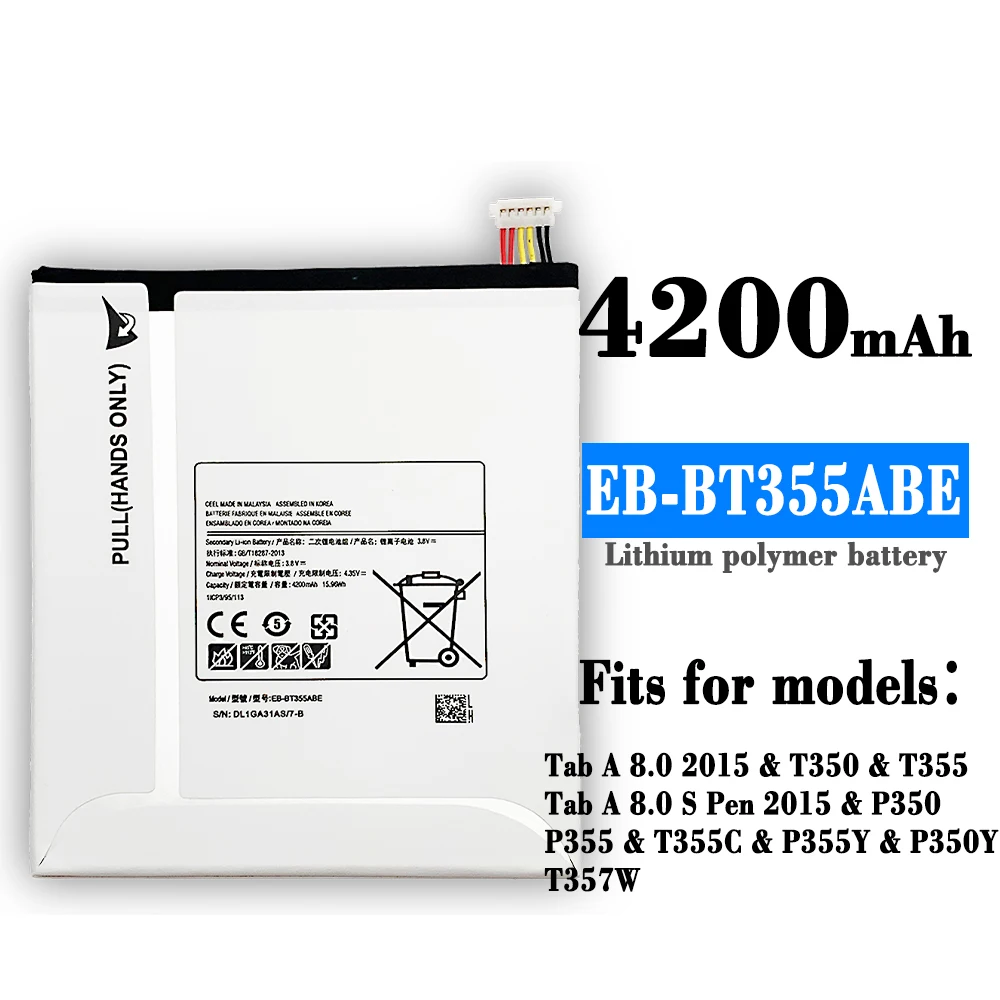 

SAMSUNG Orginal Tablet EB-BT355ABA Battery For TabA 8.0 Galaxy Tab5 T355 T355C T350 P350 P355C P355M