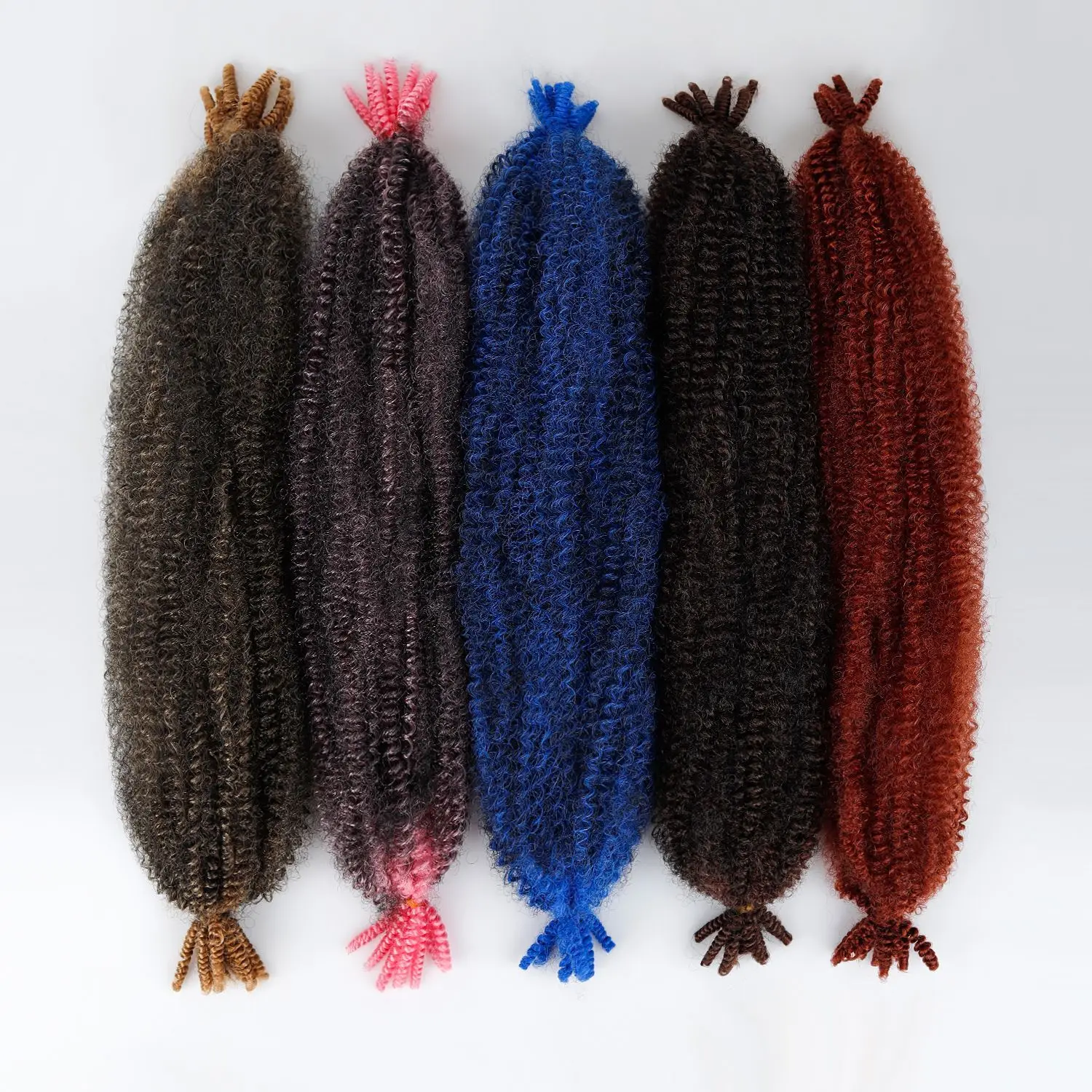 Springy Afro Twist Hair 14inch Marley Twist Braiding Hair Pre Separated Wrapping Hair for Soft Locs Kinky Synthetic Hair 2