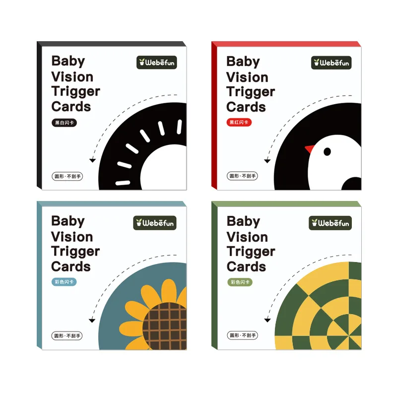 Montessori Toys Baby Black and White Visual Stimulation Card Toddlers Baby Color Cognitive High Contrast Cards Educational Toys 6